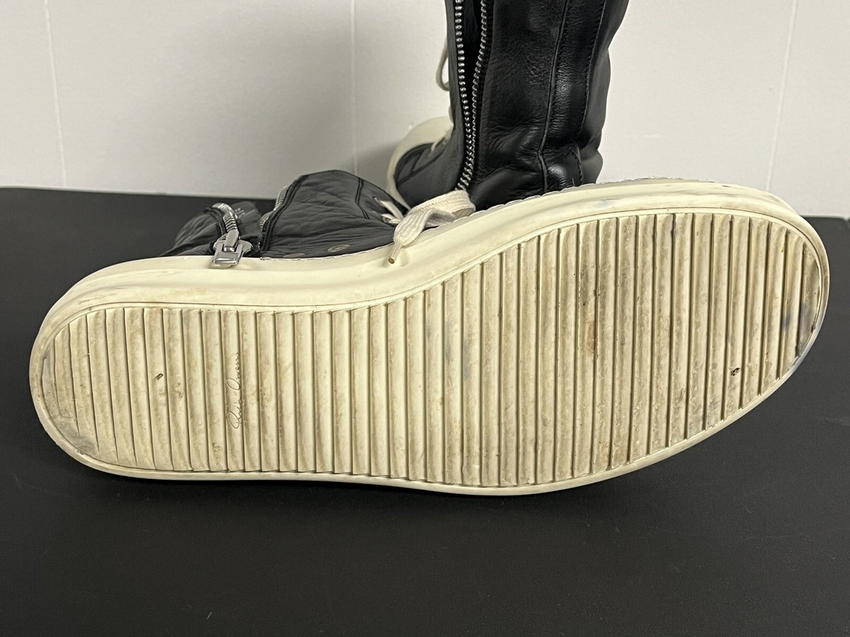 靴 rick owens ramones leather high cut 43 Ramones high-top sneaker | Rick Owens | Men's Designer Shoes
