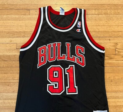 Chicago Bulls Dennis Rodman Champion Jersey Mens 44 L Vintage 90's