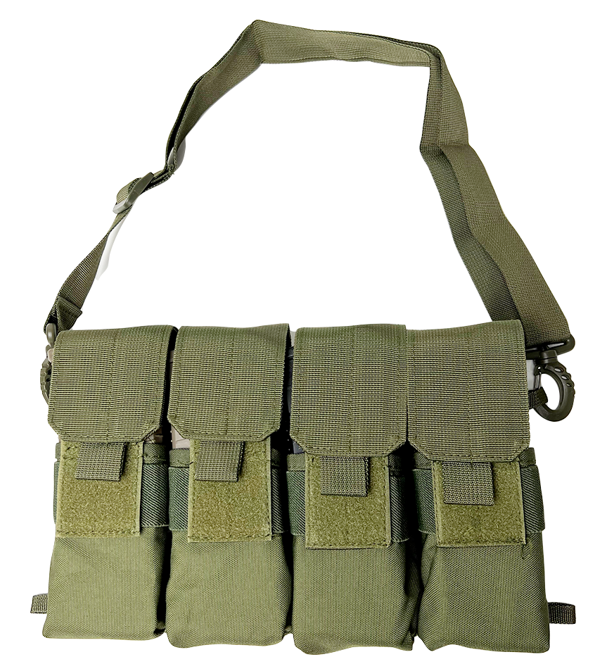 VISM Rifle Magazine Carrier Tote 8x MOLLE Pouch 8-Mag Bandolier Hunt Shoot ODG-image