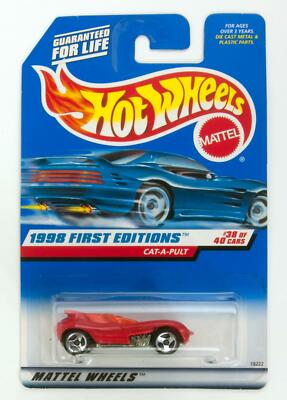 Dealer Dave 1:64 Diecast HOT WHEELS CAT-A-PULT '98 1st EDITION MOC CHEETAHS134)