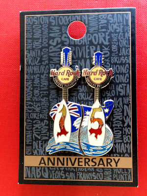 HRC Hard Rock Cafe Surfers Paradise 15th Anniversary 2 Guitars LE200 Surfboard