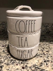 rae dunn coffee and tea canister