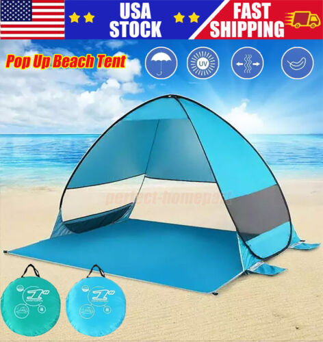 Pop Up Portable Beach Canopy Sun Shade Shelter Outdoor Camping Fishing Tent Mesh