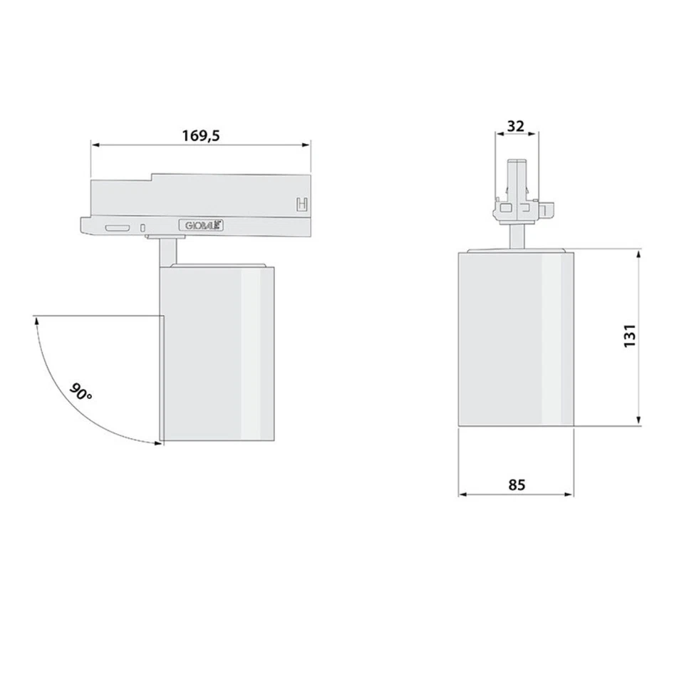 LED Strahler Lival Dingo 33 Watt weiß 3-Phasen 3000K 3936 lm 15° Spot 930 Shop - Bild 2 von 2