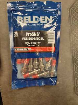 25-Pack Belden FSNS59BNCU ProSNS Universal BNC Compression Connector Male RG-59