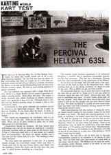 Vintage 1963 Percival Hellcat 63SL Go-Kart Test Report 3 Pages