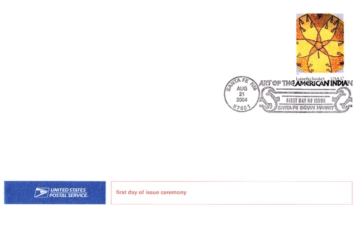 USPS FDC Ceremony Program #3873j Luiseno Basket American Indian Art Single 2004