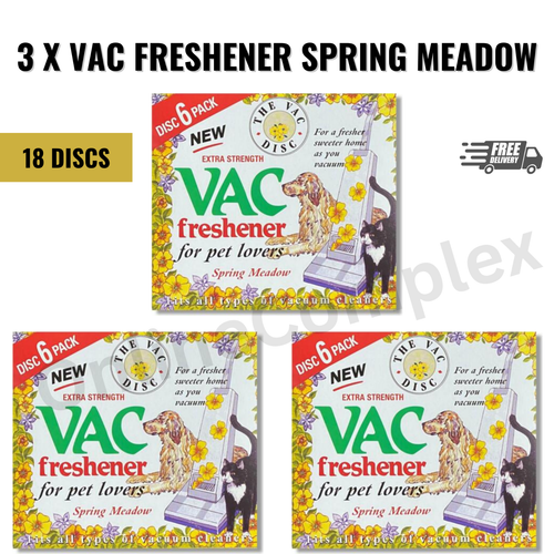 3X 6 Pack Spring Meadow Vac Discs Vacuum Cleaner Hoover Air Freshener