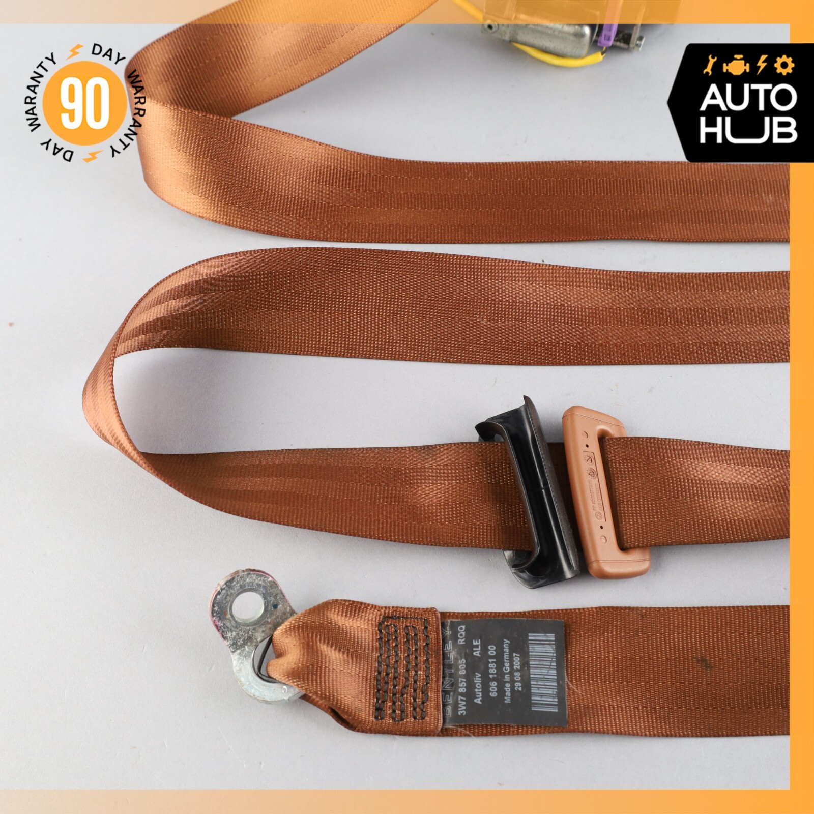 07-11 Bentley Continental GTC Rear Right or Left Side Seat Belt Brown OEM 46k