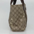 Sac à main GUCCI GG Supreme PVC beige marron argent 141976 authentique bs22810