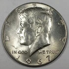 1967 Kennedy Half Dollar - 40% Silver Brilliant Uncirculated (BU) KM#202a 6143-A
