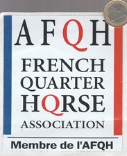 C44equi. Autocollant.. Chevaux. FRENCH QUARTER HORSE ASSOCIATION AFQH