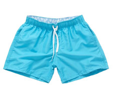 Men Casual Summer Fashion Beach Swim Short Cotton Black Bermuda Holiday Swimwear