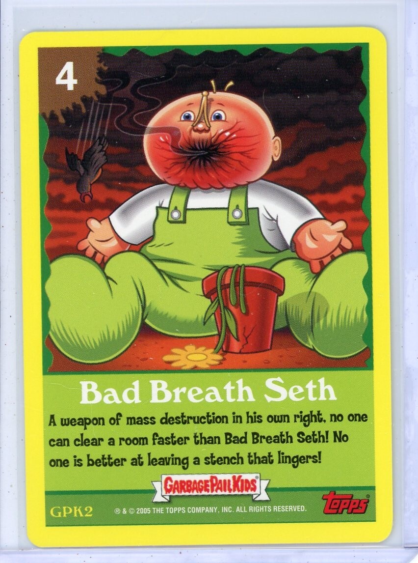 2005 Topps Garbage Pail Kids All-New Series 4 Bad Breath Seth #GPK2 3hd