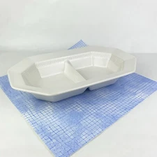 Nikko Classic White Oval Divided Vegetable Bowl