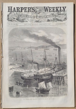 Harper's Weekly 2/15/1862 The Iron-Clad Frigate 'Merrimac / Burnside Expedition