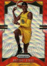 2020 Panini Prizm WNBA Prizms Ruby Wave #42 Brittney Sykes Los Angeles Sparks