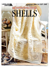 Needlecraft Stitchery Leaflet Leisure Arts Crochet AFGHANS BY THE DOZEN SHELL