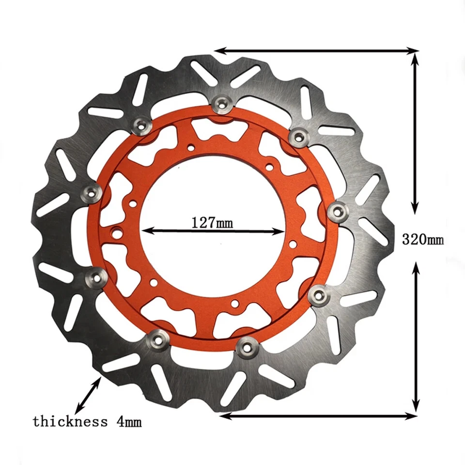 New 320mm Floating Brake Disc Rotor For KTM SX XC EXC XCW 125-530 SXF350 EXC 250 — 第 3/4 张图片