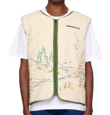 NWT Carne Bollente Beige Sundate Afternoon Sherpa Fleece Vest Medium