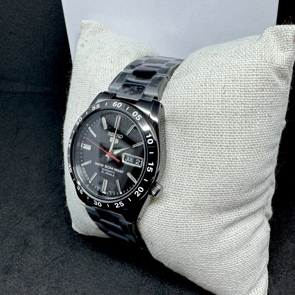 Reloj automático para hombre SEIKO 5 SNKE03K1 (SNKE03KC) esfera negra auténti... - Imagen 3 de 4