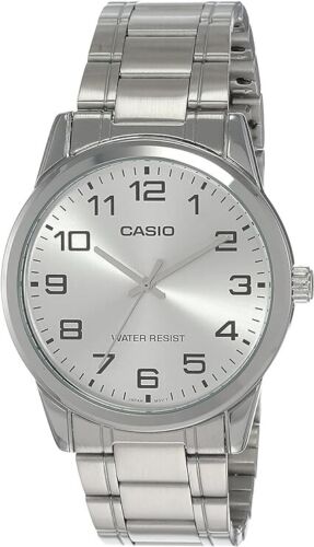 Casio MTP-V001D-7B Men's Standard Stainless Steel Easy Reader Silver Dial Watch - Picture 1 of 6