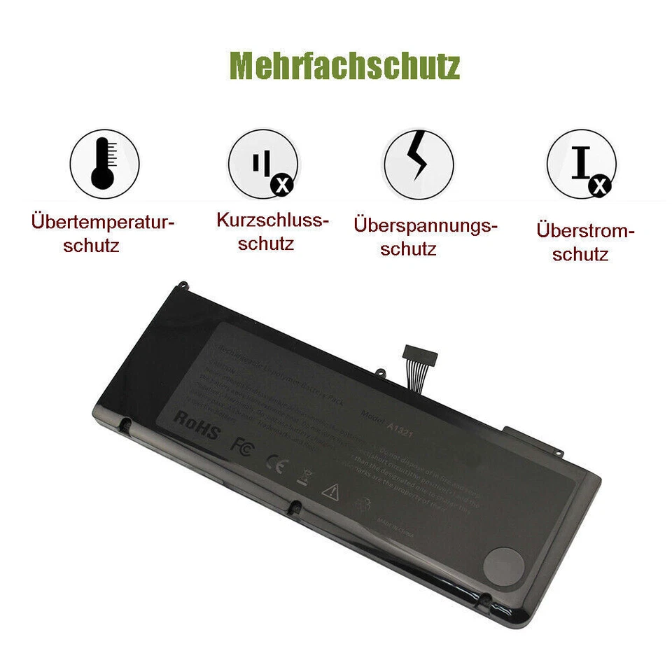 Akku für APPLE MACBOOK Pro 15"  A1321 A1286 2009 Mid-2010 Version BATTERIE DEU - Bild 3 von 4