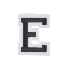 Varsity Lettre E à Repasser Patch / Badge / Applique / Transfer A-Z Alphabet