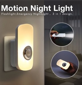 18 LED Rechargeable Motion Sensor Safety Night Light Emergency Power ...