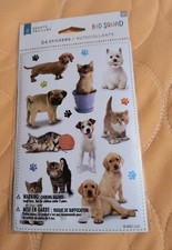Adorable Dogs🐈 & Cats Kid squad Stickers 54 ct.  (3 Sheets)  🆕🆓 shipping!