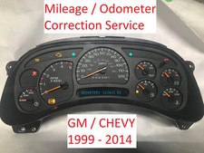 1999-2014 Gm Chevrolet Speedometer Cluster Odometermileage Correction Service 1999-2014 Gm Chevrolet Speedometer Cluster Odometermileage Correction Service