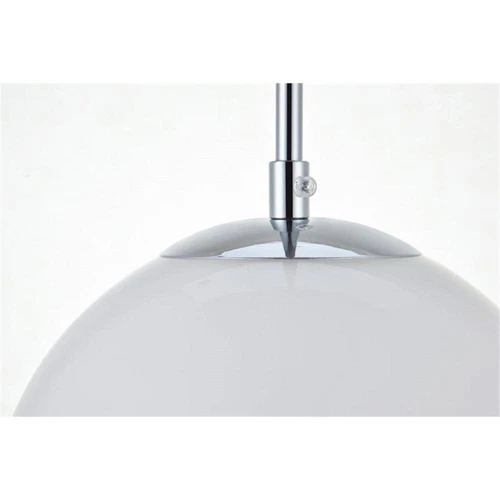 Living District Baxter 3-Light Metal & Glass Pendant in Chrome/Frosted White - Picture 5 of 6