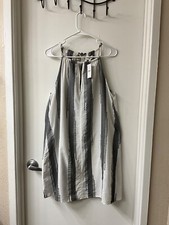 NWT LOFT Lou & Grey Halter Dress,white multi,sz.S