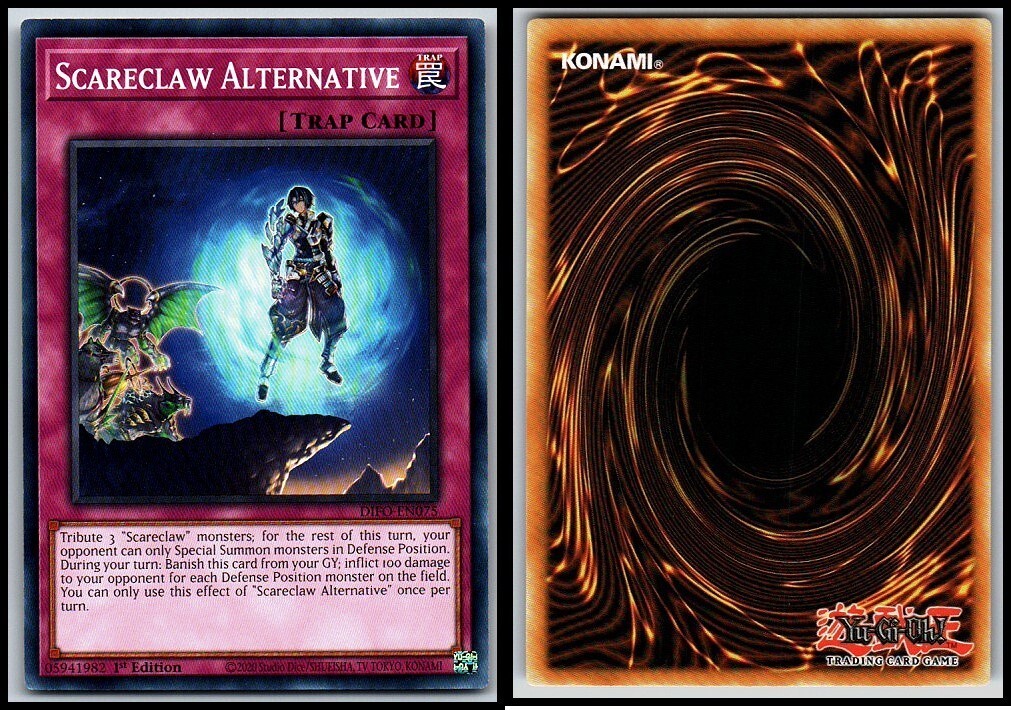 Scareclaw Alternative Difo-EN075 1st Edition YuGiOh Ultra Rare Card