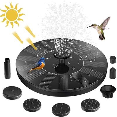 1,5W Solar Springbrunnen Garten Fontäne Wasserspiel für Außen Teich Vogeltränke