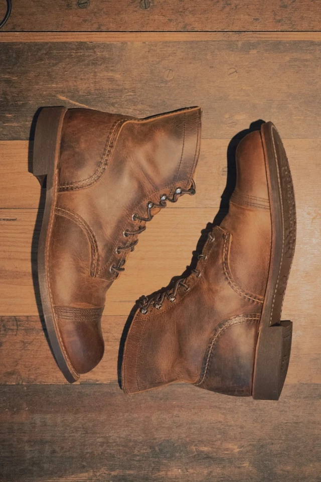 Red Wing Iron Ranger 8085 Heritage Brown Leather Boots Copper Rough Tough UK 10 - Image 2 of 4