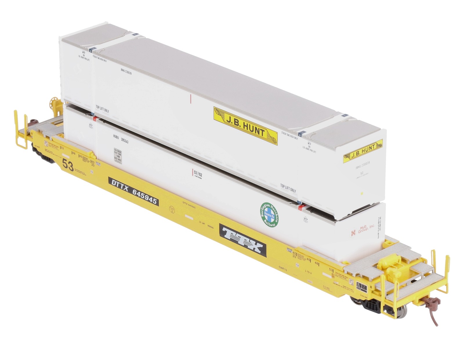 Rapido Trains 401009 HO Scalew Gunderson 53' TTX Husky Stack Car #645945 LN/Box