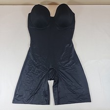 L SPANX Suit Your Fancy Strapless Cupped Mid-Thigh Bodysuit CONVERTIBLE Black