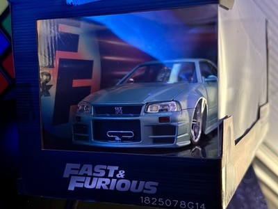 JADA 32608 Fast &amp; Furious: Brian's Nissan Skyline GT-R BRN34 1:24 &ndash; Verde Chiaro Da Collezione