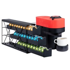 ZCDCP Black Metal 3 Tier Coffee Pod Holder, Holder Vertuo black