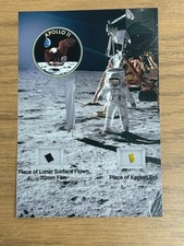 Película volada en superficie lunar Apolo 11 y reliquia de lámina Kapton NASA Moon Armstrong Buzz