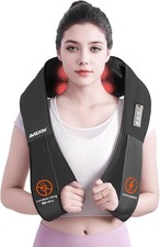 Cordless Neck Back Massager with Heat - Rechargeable - 180 min use time