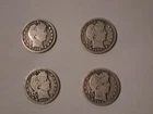 Barber Silver Quarter Lot Of 4 1$ FV Junk 90%