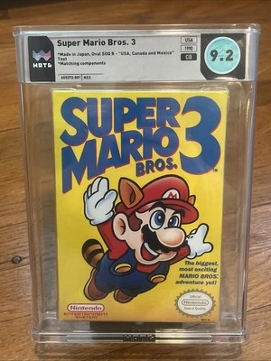 Super Mario Bros 3 Nintendo NES CIB Complete WATA 9.2 Graded 9.2 Box Manual Cart - Image 1 of 2