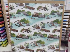 Stampin  Up OTTERLY ADORABLE DESIGNER SERIES PAPER New 12 sheets 12 x 12 DSP
