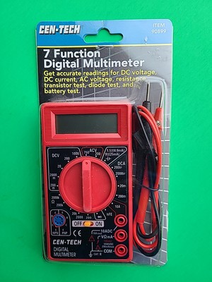 Cen-Tech 7 Function Digital Multimeter Tester Multi-tester NIB AC/DC volt. 90899