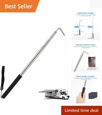Effortless Telescopic Awning Puller - Stainless Steel  for High Places