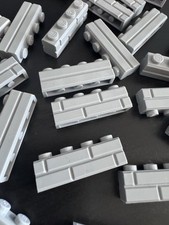 ( 100 ) BRAND NEW LEGO 1x4 LIGHT GRAY BRICK WALL MASONRY CASTLE 15533 PROFILE