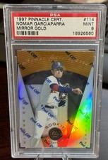NOMAR GARCIAPARRA 1997 PINNACLE CERTIFIED MIRROR GOLD ROOKIE #114 POP 10