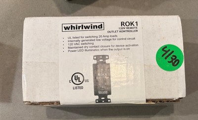Whirlwind ROK1 Power Link Remote Outlet Kontroller 120V, 20A Decora Module